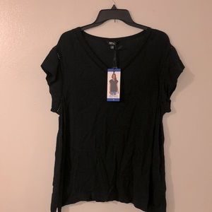 Buffalo David button top  black size large